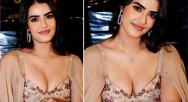 Kavya Thapar : భారీ అందాల‌తో ఈగల్ సినిమా ట్రైలర్ లాంచ్ లో కావ్య త‌పార్ పాప‌..!