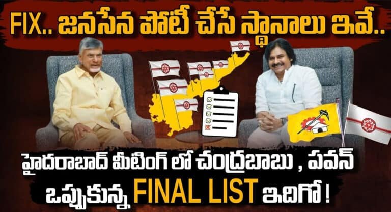 Pawan Kalyan – Chandrababu : జనసేన పోటీ చేస్తున్న స్థానాలు ఇవే.. చంద్రబాబు ఆఫర్ కు ఓకే చెప్పేసిన పవన్