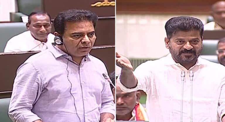 Telangana Assembly Updates : మూడు నెలల్లో మీ ప్రభుత్వం అట్టర్ ఫ్లాప్ అన్న కేటీఆర్.. కేసీఆర్ ను ఎంపీని చేసిందే కాంగ్రెస్ అన్న రేవంత్  