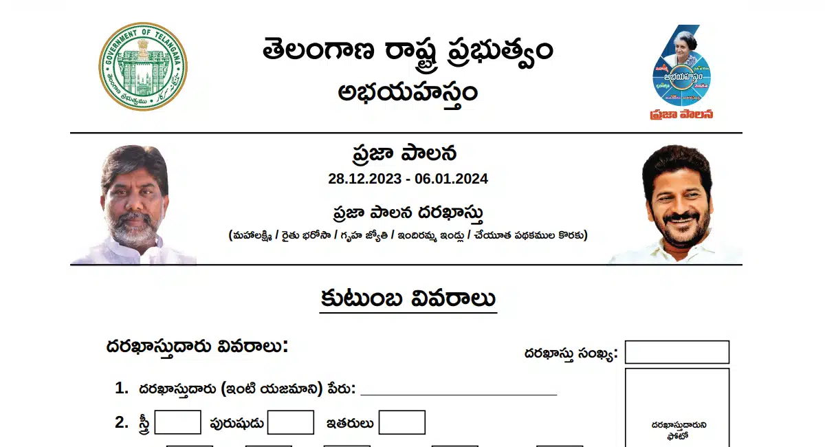 telangana 6 guarantee schemes launch today