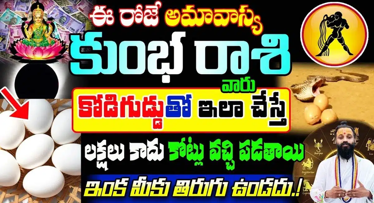 Aquarius : కుంభ రాశి వారు కోడిగుడ్డుతో ఇలా చేస్తే చాలు... లక్షల కాదు కోట్లు వచ్చి పడతాయి..!