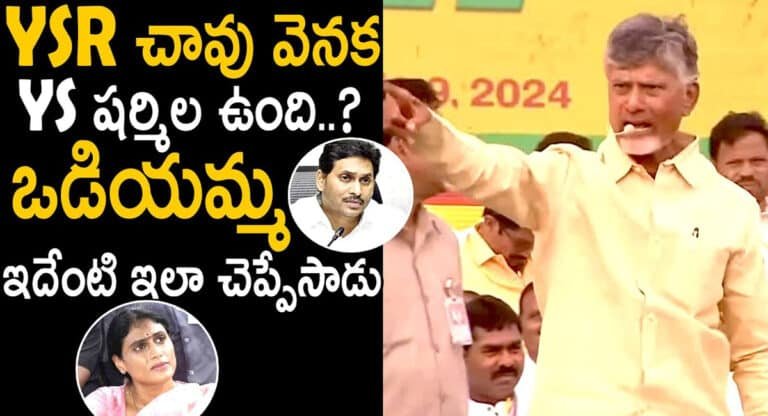 Chandra Babu Naidu : వైయస్సార్ చావు వెనుక వై.యస్.షర్మిల.. చంద్రబాబునాయుడు షాకింగ్ కామెంట్స్ ..!