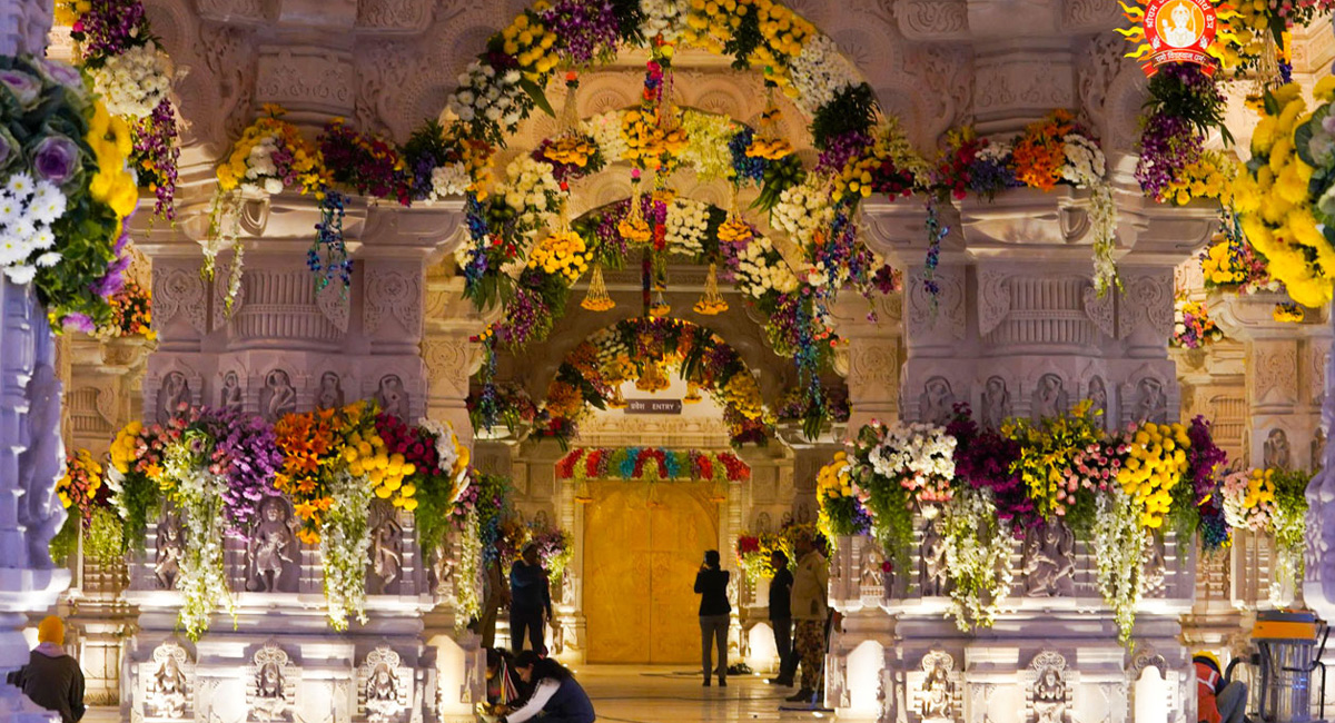 Ayodhya Ram Mandir అయోధ్య మందిరంలో లోపలి ప్రాంగణం ఎంత వైభవంగా ఉందో వీక్షించారా