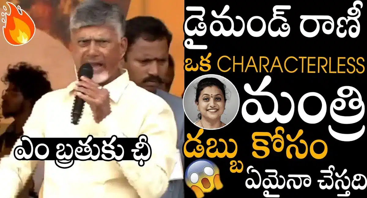 Chandrababu Naidu : మంత్రి రోజా డబ్బు కోసం ఏమైనా చేస్తుంది - చంద్రబాబు నాయుడు