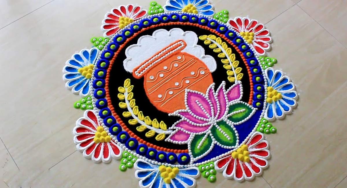 Sankranti Festival Rangoli సంక్రాంతి పండుగకు ఇంటి ముందు ముగ్గులు వేయాలనుకుంటున్నారా మీకోసం ఈ రంగవల్లులు