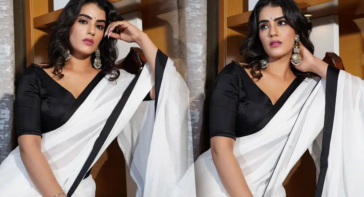 Kavya Thapar : తెల్ల‌చీర‌లో ఏంజెల్ లా కావ్య త‌పార్ ఫోటోషూట్..!
