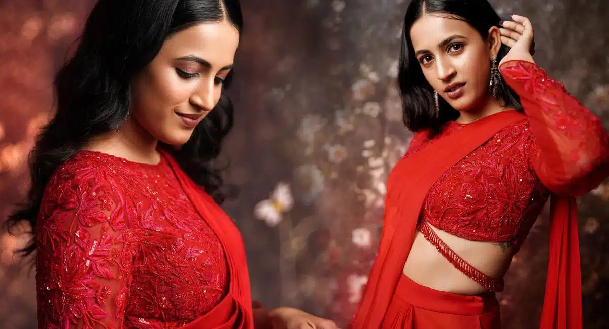Niharika Konidela Red Saree Latest Photos | ఎర్ర చీర‌లో హాటుగా నిహారిక.. చిట్టి న‌డుము చూపిస్తూ ర‌చ్చ చేస్తున్న మెగా హీరోయిన్‌