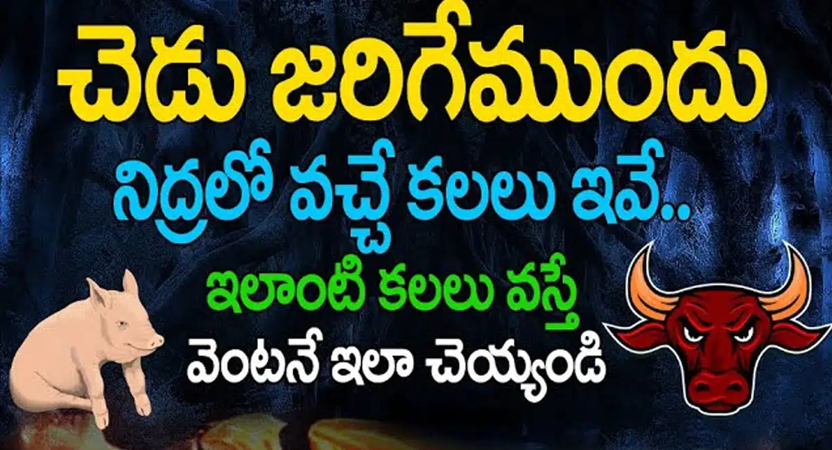 Swapna Shasthram : చెడు జరిగే ముందు నిద్రలో వచ్చే కలలు ఇవే... ఇలాంటి కలలు వస్తే ఏమవుతుందో తెలుసా..?