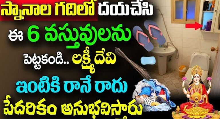 Vasthu Tips : స్నానాలు గదిలో దయచేసి ఈ ఆరు వస్తువులను పెట్టకండి… లక్ష్మీదేవి ఇంటికి రానే రాదు…!
