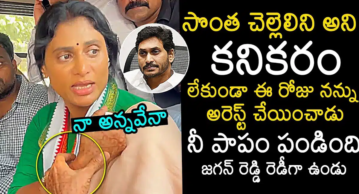 YS Sharmila : సొంత చెల్లెలిని అని చూడకుండా నన్ను అరెస్టు చేయించాడు.. వైయస్ జగన్ పై తీవ్ర ఆవేదన వ్యక్తం చేసిన వైయస్ షర్మిల..!