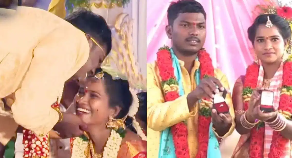 Barrelakka Sirisha : పెళ్లిపీటలపై బర్రెలక్కకు ముద్దు పెట్టిన భర్త.. ఆమె రియాక్షన్ చూస్తే.. వీడియో !