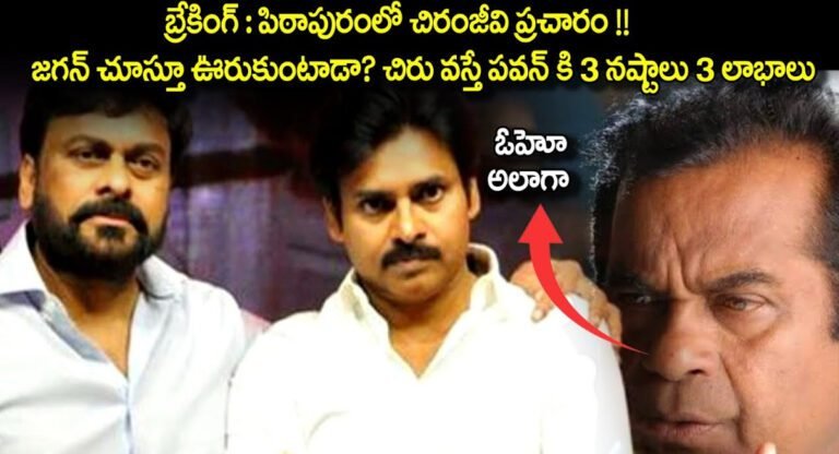 Chiranjeevi : పిఠాపురంలో ప్రచారాలు చేయనున్న చిరంజీవి… పవన్ కు 3 నష్టాలు 3 లాభాలు…!