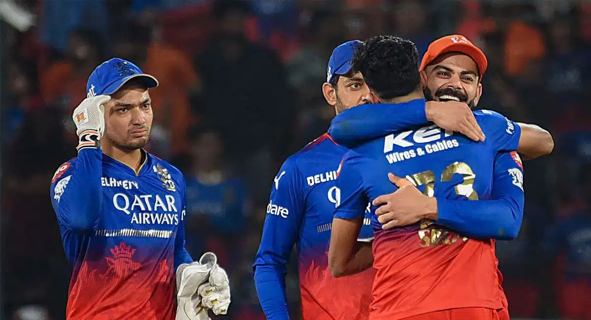 RCB : హ‌మ్మ‌య్య‌.. ఆర్సీబీ గెలిచింది.. విరాట్ కోహ్లీ ఆనందం చూడండి..!
