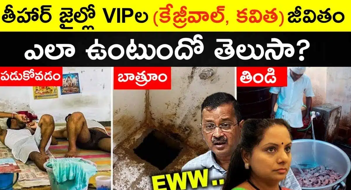 VIP Prisoners : తీహర్ జైలు నుండి ప్రభుత్వాన్ని నడపటం సాధ్యమేనా...కేజ్రీవాల్ , కవిత జీవితం ఎలా ఉండబోతుంది..?