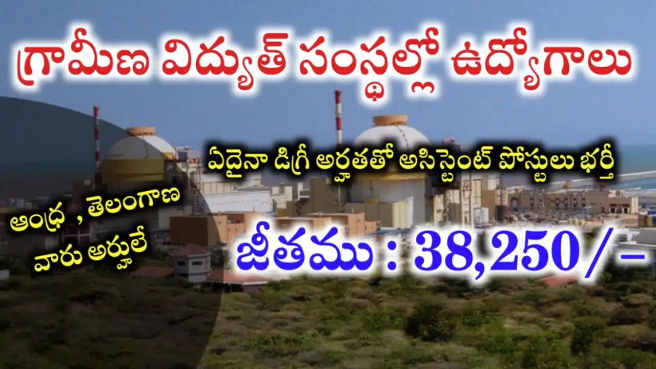 Assistant Jobs : గ్రామీణ విద్యుత్ సంస్థలో అసిస్టెంట్ ఉద్యోగాలు...డిగ్రీ అర్హతతో పోస్టులు భర్తీ...!