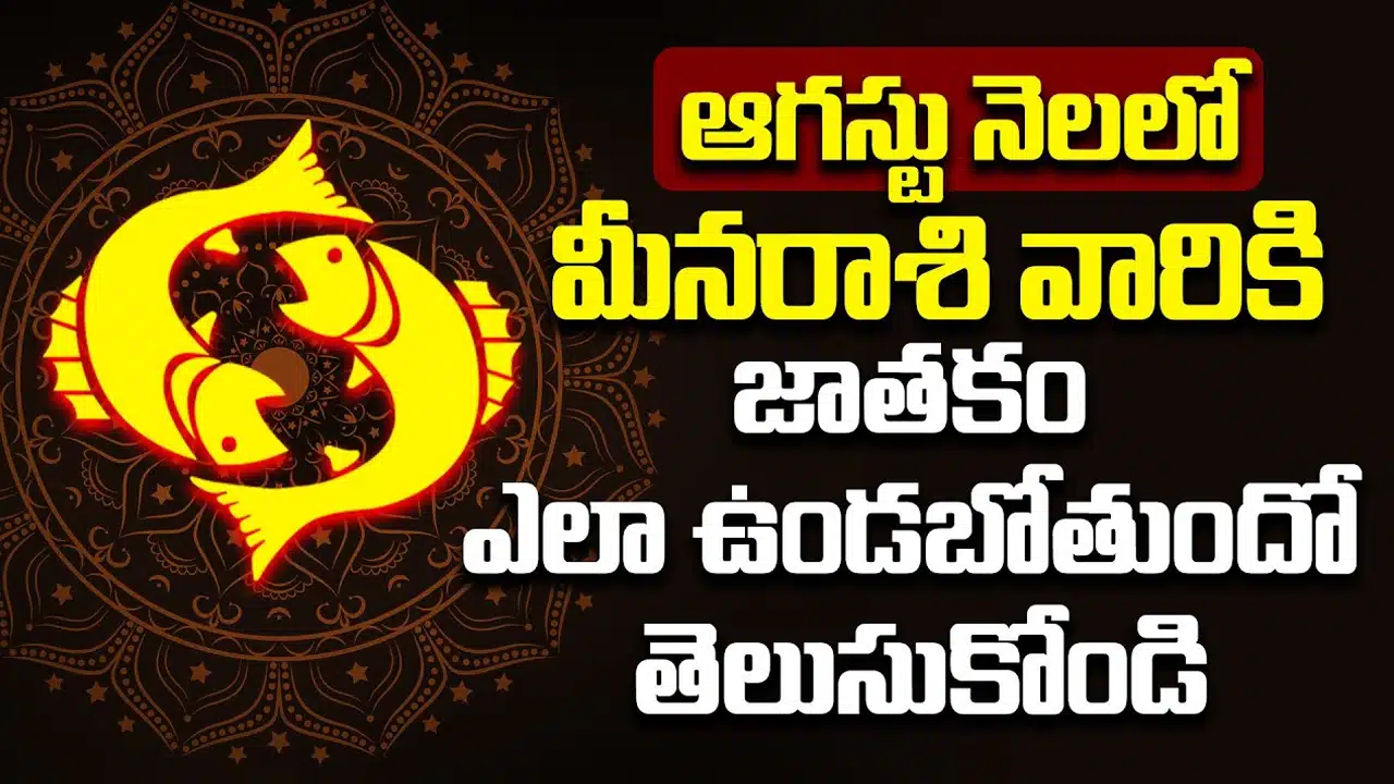 Meena Rasi : మీన రాశి వారికి ఆగస్టు నెలలో అదృష్టం పట్టబోతుంది... నక్క తోక తొక్కినట్లే...!