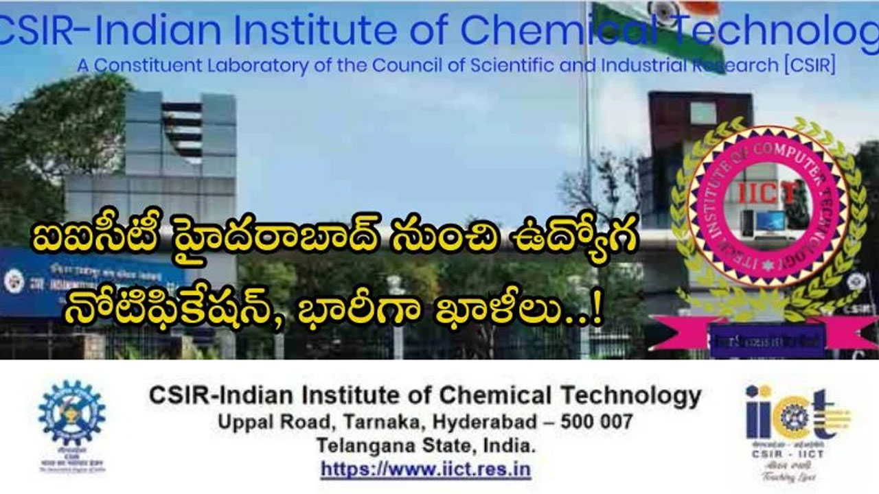 IICT Jobs : IICT హైదరాబా లో ఉద్యోగాలు.. నోటిఫికేషన్ రిలీజ్.. ఖాళీల వివరాలు ఇక్కడ చూడండి..!