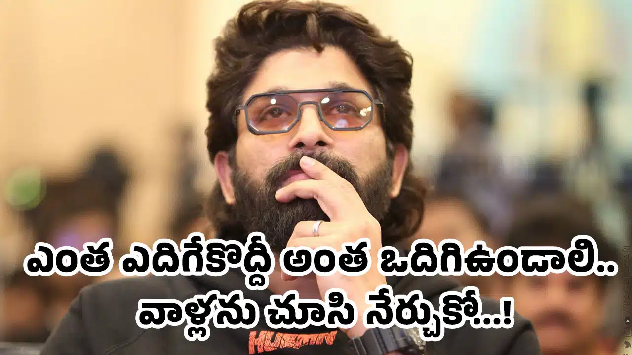 Allu Arjun : ఎంత‌ ఎదిగేకొద్దీ అంత‌ ఒదిగిఉండాలి... వాళ్ల‌ను చూసి నేర్చుకో..!