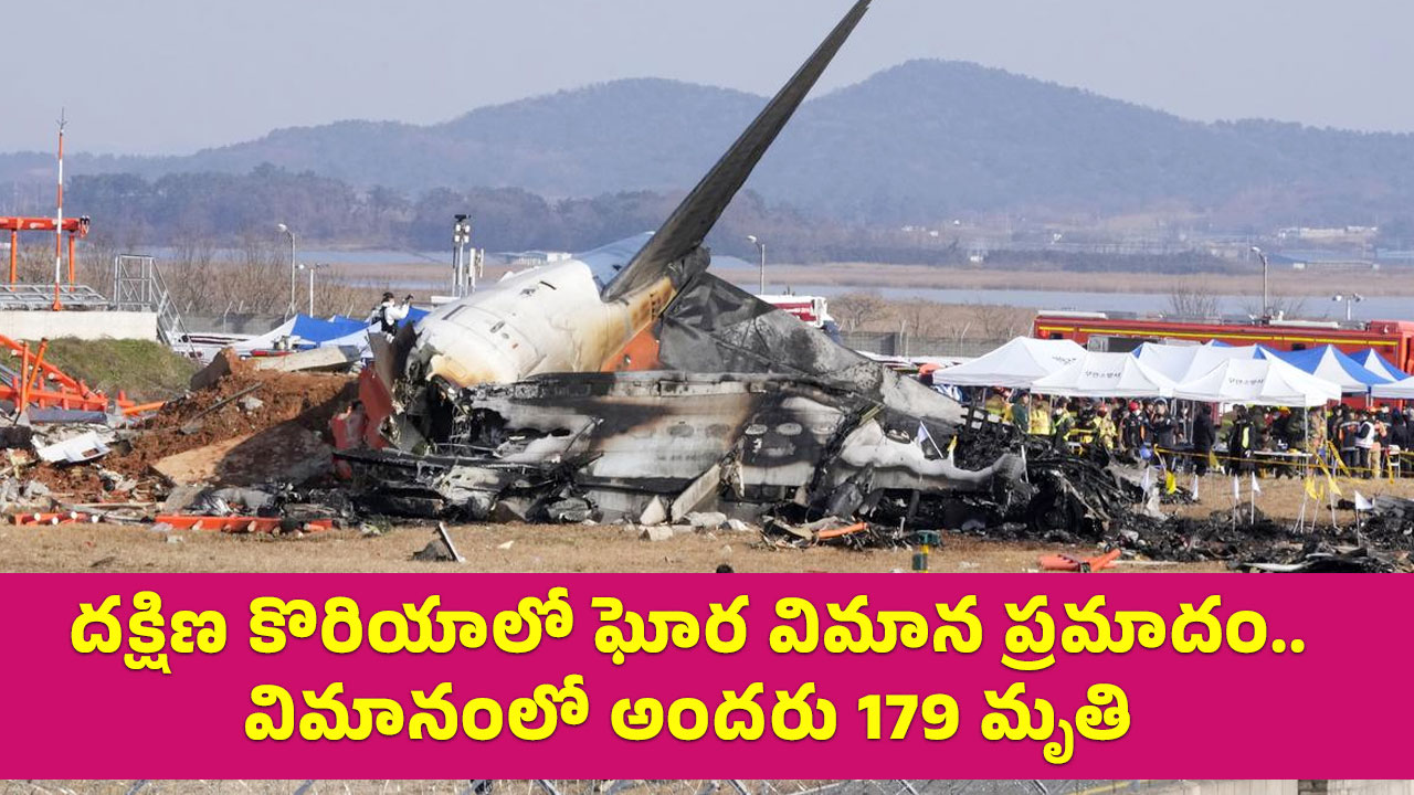 Plane Crash : ద‌క్షిణ కొరియాలో ఘోర విమాన ప్ర‌మాదం.. విమానంలో అంద‌రు 179 మృతి