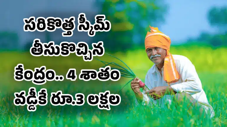 Good News : సరికొత్త స్కీమ్ తీసుకొచ్చిన కేంద్రం.. 4 శాతం వడ్డీకే రూ.3 లక్షల వరకు లోన్