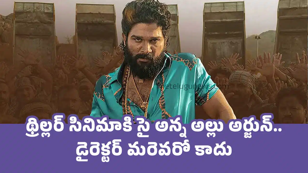Allu Arjun : థ్రిల్ల‌ర్ సినిమాకి సై అన్న అల్లు అర్జున్.. డైరెక్ట‌ర్ మ‌రెవ‌రో కాదు..!