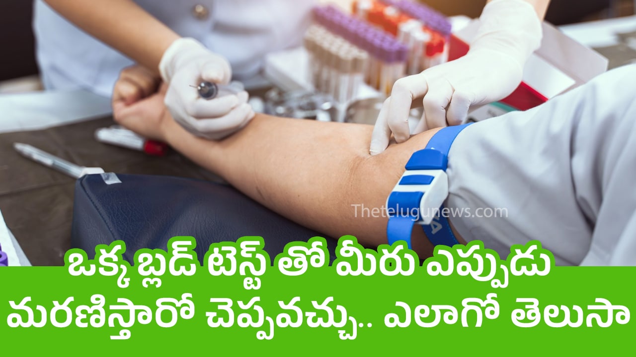 Blood Test ఒక్క బ్లడ్ టెస్ట్ తో మీరు ఎప్పుడు మరణిస్తారో చెప్పవచ్చు ఎలాగో తెలుసా