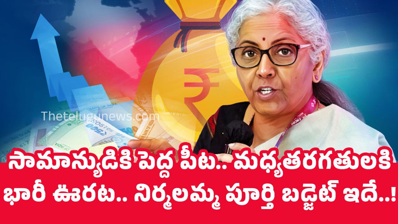 Union Budget 2025 : సామాన్యుడికి పెద్ద పీట.. మ‌ధ్య‌త‌ర‌గ‌తుల‌కి భారీ ఊర‌ట‌.. నిర్మ‌ల‌మ్మ పూర్తి బ‌డ్జెట్ ఇదే..!