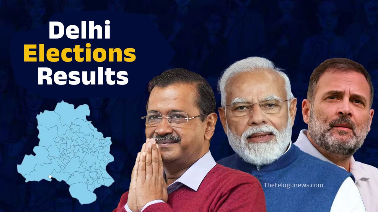 Delhi Elections Results ఢిల్లీ ఎన్నిక‌ల ఫ‌లితాలు బోణీ కొట్టని కాంగ్రెస్ లీడ్ లో బీజేపీ