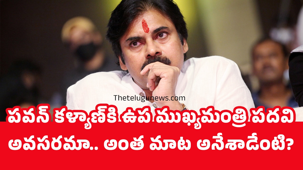 Pawan Kalyan ప‌వ‌న్ క‌ళ్యాణ్‌కి ఉప ముఖ్య‌మంత్రి ప‌ద‌వి అవ‌సర‌మా అంత మాట అనేశాడేంటి