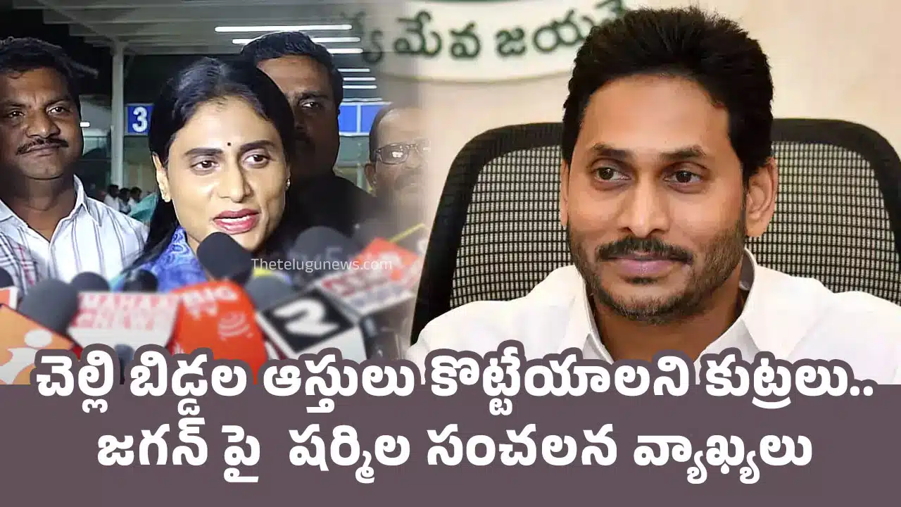 YS Sharmila : చెల్లి బిడ్డల ఆస్తులు కొట్టేయాలని కుట్రలు.. జ‌గ‌న్ పై ష‌ర్మిల‌ సంచ‌ల‌న వ్యాఖ్య‌లు..!