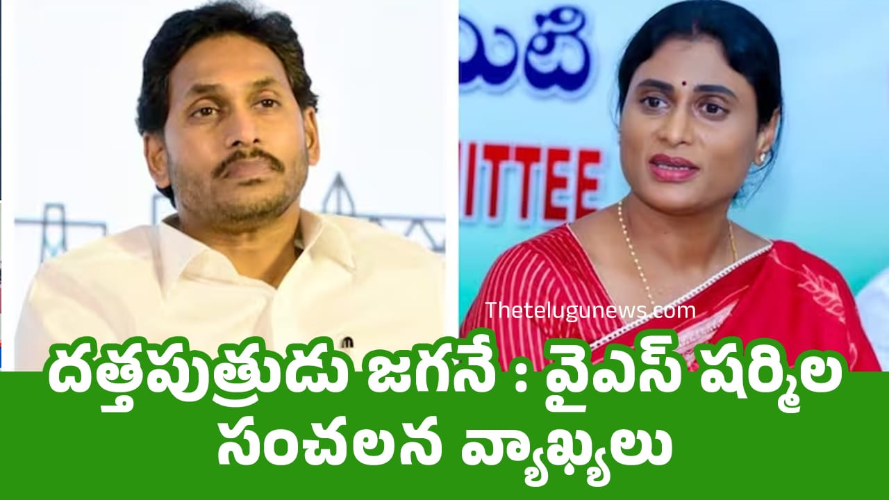 YS Sharmila : దత్తపుత్రుడు జగనే : వైఎస్ షర్మిల సంచ‌ల‌న వ్యాఖ్య‌లు..!