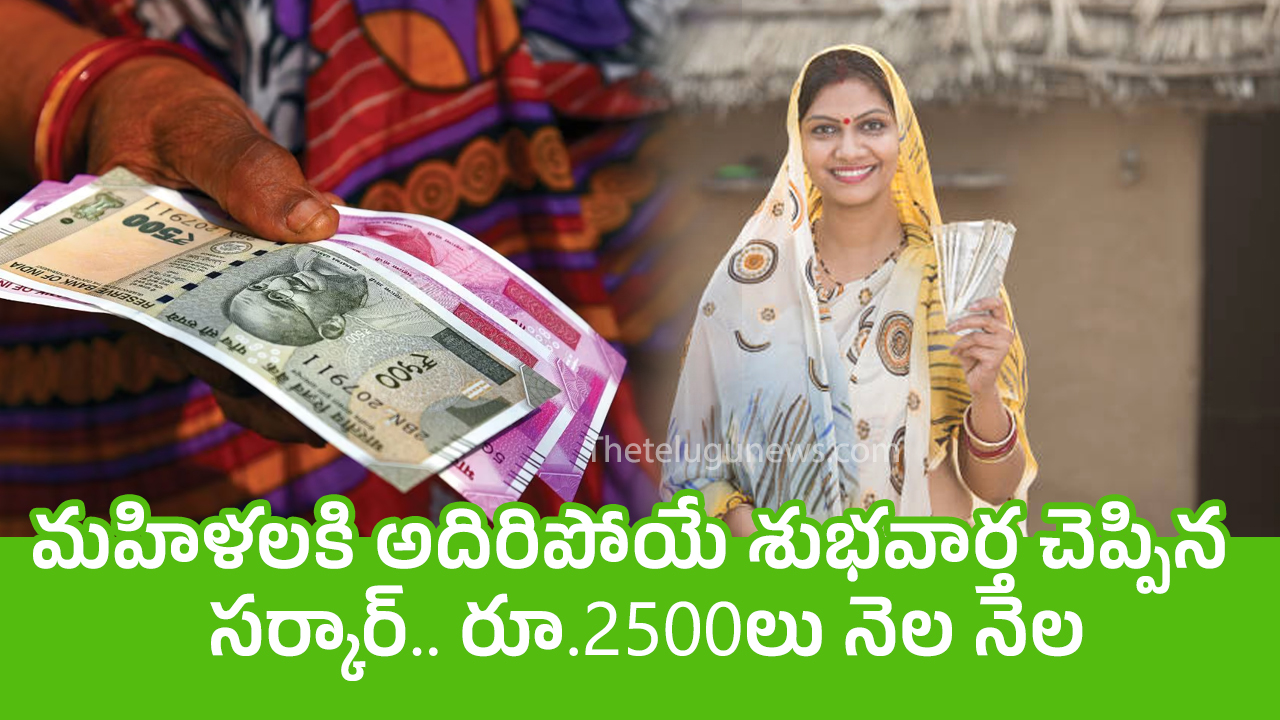 Womens : మ‌హిళ‌ల‌కి అదిరిపోయే శుభ‌వార్త చెప్పిన స‌ర్కార్.. రూ.2500లు నెల నెల‌..!