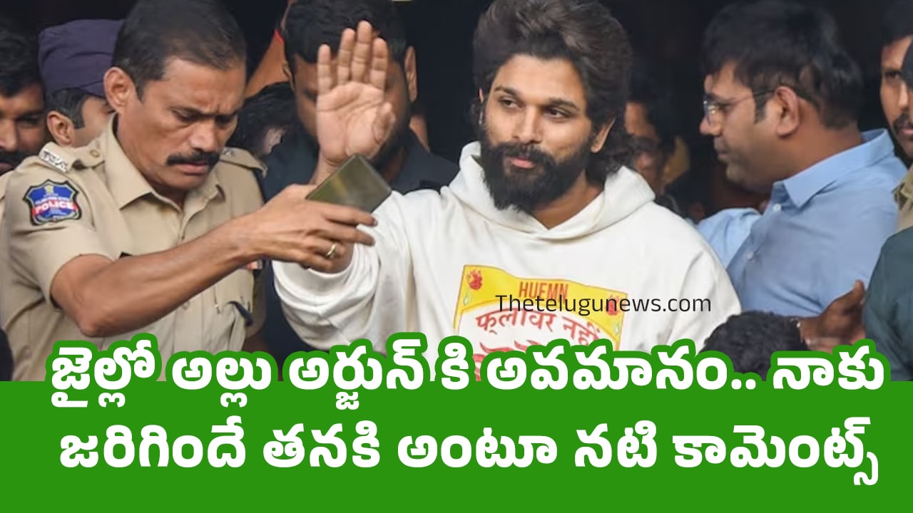 Allu Arjun : జైల్లో అల్లు అర్జున్ కి అవ‌మానం.. నాకు జ‌రిగిందే త‌న‌కి అంటూ న‌టి కామెంట్స్..!