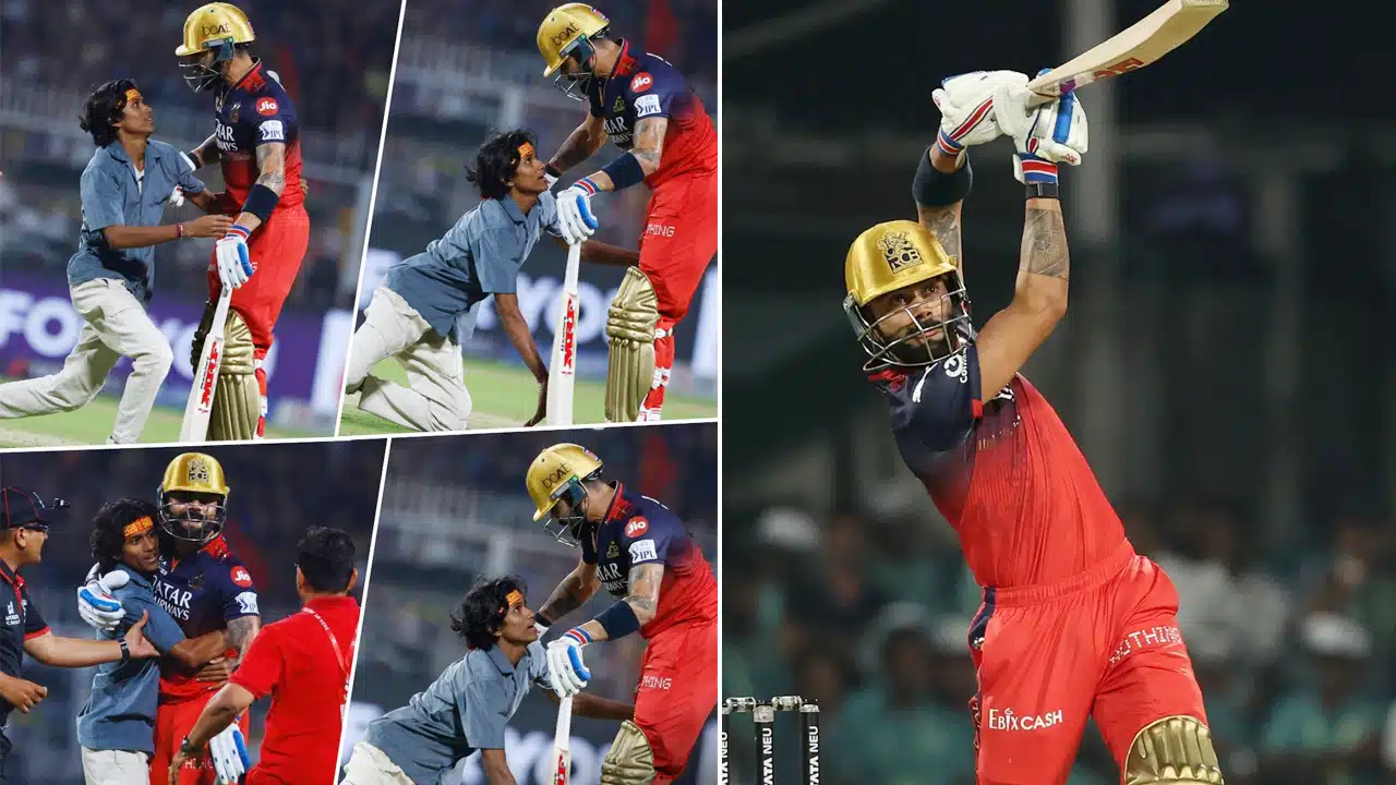 Virat Kohli : గ్రౌండ్‌లోకి దూసుకు వ‌చ్చిన కోహ్లీ అభిమాని.. కోహ్లీ కాళ్ల‌పై ప‌డి...!