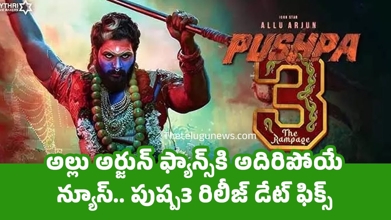 Pushpa 3 : అల్లు అర్జున్ ఫ్యాన్స్‌కి అదిరిపోయే న్యూస్.. పుష్ప‌3 రిలీజ్ డేట్ ఫిక్స్