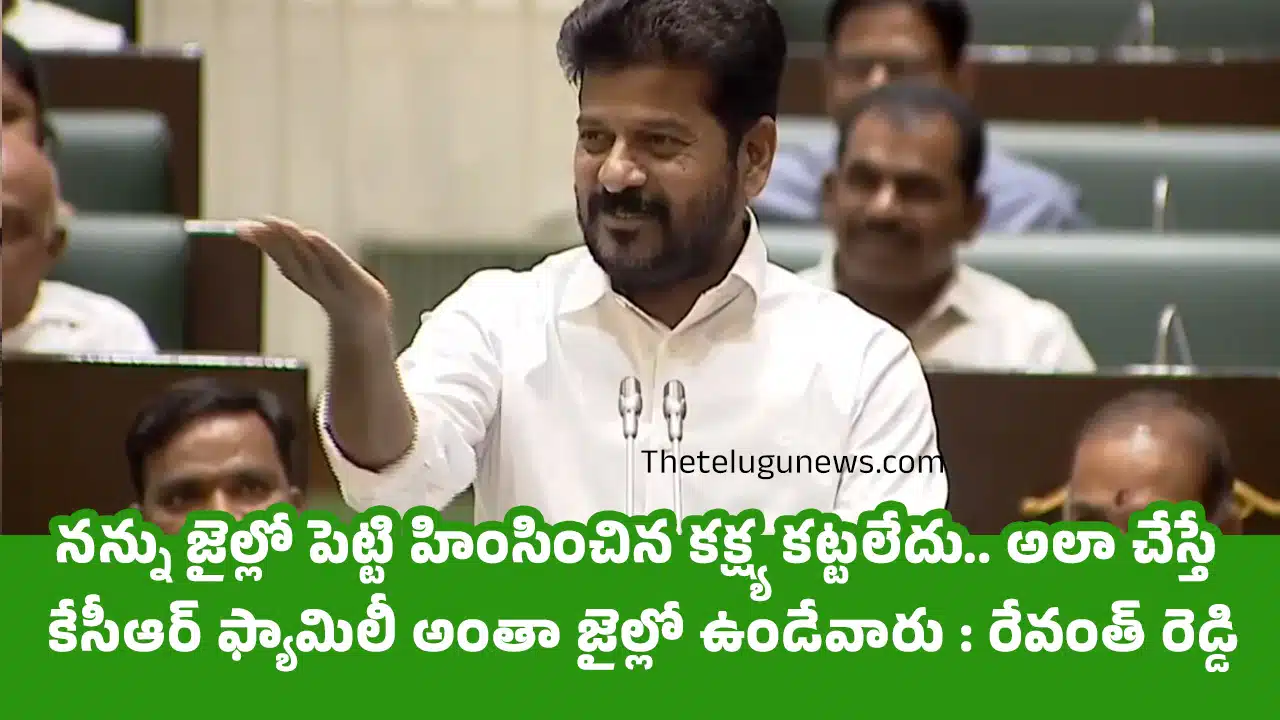Revanth Reddy : న‌న్ను జైల్లో పెట్టి హింసించిన క‌క్ష్య క‌ట్ట‌లేదు.. అలా చేస్తే కేసీఆర్ ఫ్యామిలీ అంతా జైల్లో ఉండేవారు : రేవంత్ రెడ్డి