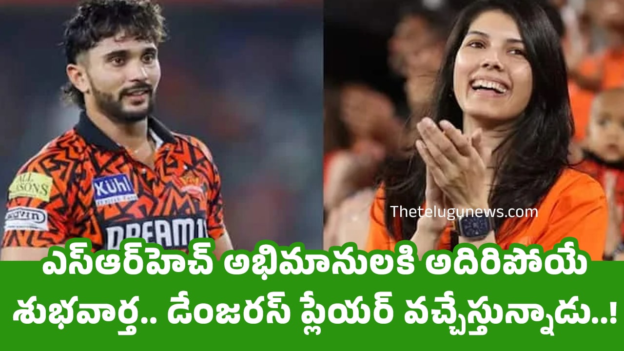 SRH : ఎస్ఆర్‌హెచ్ అభిమానుల‌కి అదిరిపోయే శుభ‌వార్త‌.. డేంజ‌ర‌స్ ప్లేయ‌ర్ వ‌చ్చేస్తున్నాడు..!