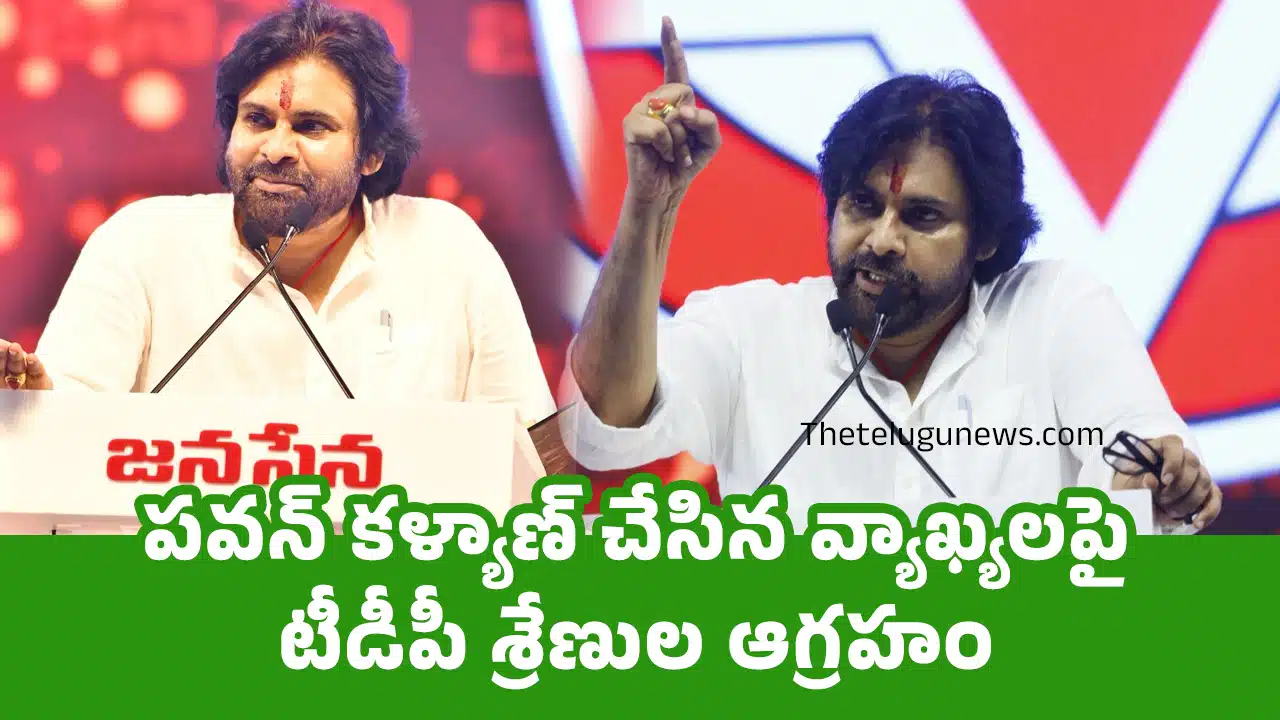 TDP : పవన్ కళ్యాణ్ చేసిన వ్యాఖ్యలపై టీడీపీ శ్రేణుల ఆగ్రహం