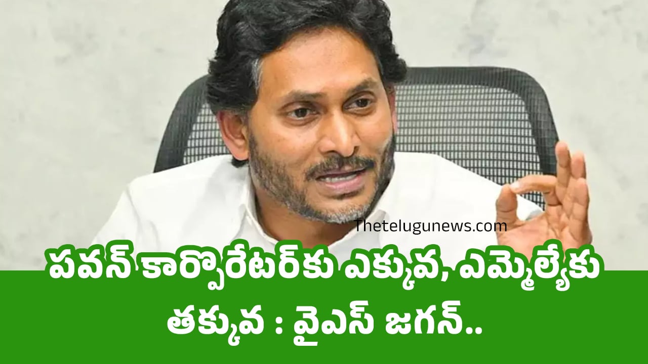 YS Jagan : ప‌వ‌న్ కార్పొరేట‌ర్‌కు ఎక్కువ‌, ఎమ్మెల్యేకు త‌క్కువ : వైఎస్ జ‌గ‌న్‌