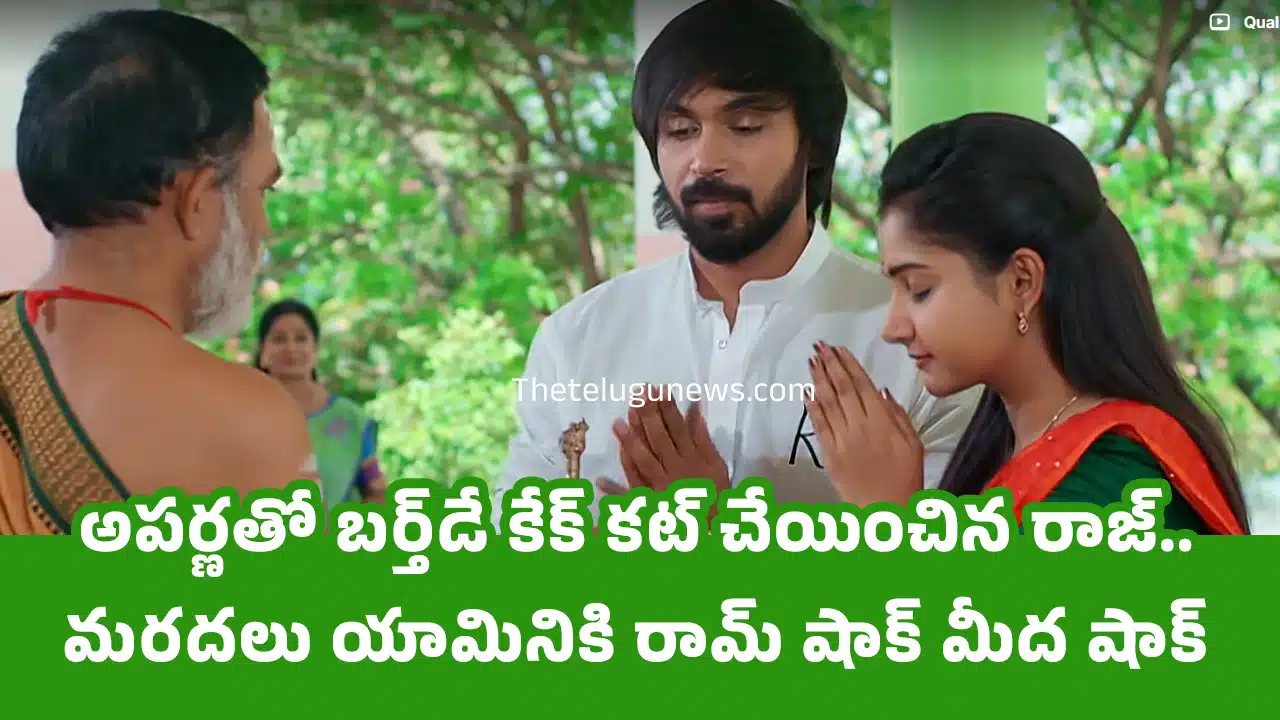 Brahmamudi Today Episode : అపర్ణతో బ‌ర్త్‌డే కేక్ క‌ట్ చేయించిన‌ రాజ్.. మ‌ర‌దలు యామినికి రామ్ షాక్ మీద షాక్‌