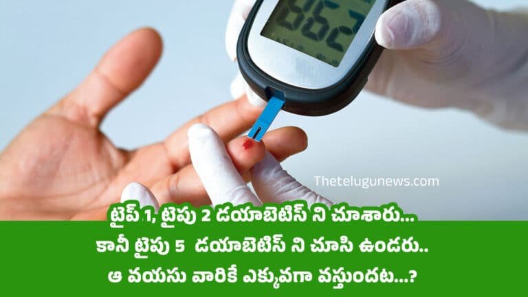 Diabetes : టైప్ 1, టైపు 2 డయాబెటిస్ ని చూశారు… కానీ టైపు 5  డయాబెటిస్ ని చూసి ఉండరు.. ఆ వయసు వారికే ఎక్కువగా వస్తుందట…?