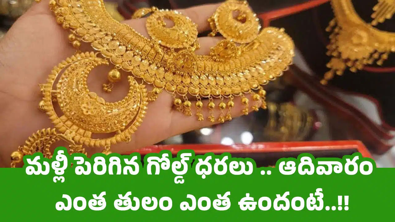 Today Gold Price : మళ్లీ పెరిగిన గోల్డ్ ధరలు .. ఆదివారం ఎంత తులం ఎంత ఉందంటే..!!