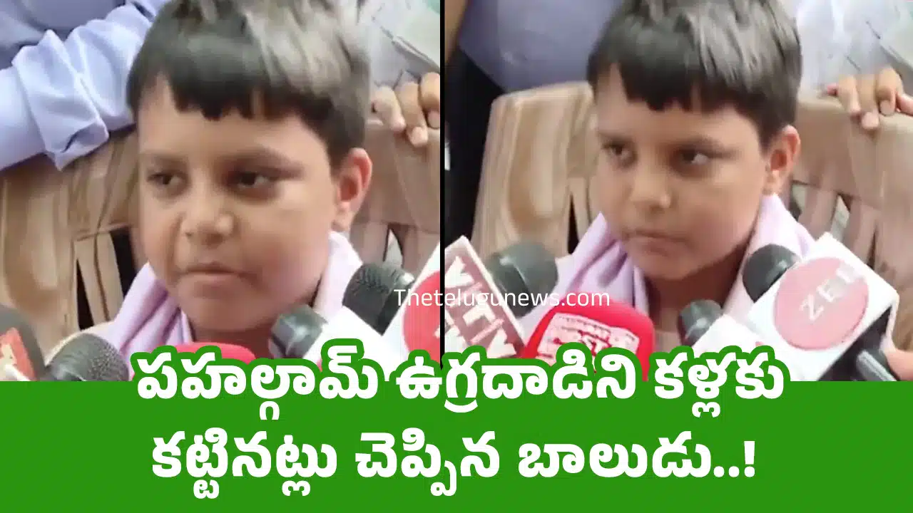 Kashmir Pahalgam : పహల్గామ్ ఉగ్రదాడిని కళ్లకు కట్టినట్లు చెప్పిన బాలుడు..!