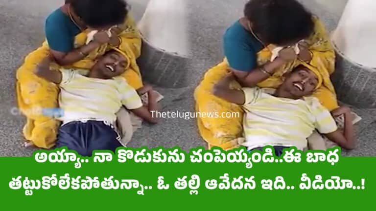 Mother And Son : అయ్యా.. నా కొడుకును చంపెయ్యండి..ఈ బాధ తట్టుకోలేకపోతున్నా.. ఓ తల్లి ఆవేదన ఇది.. వీడియో..!