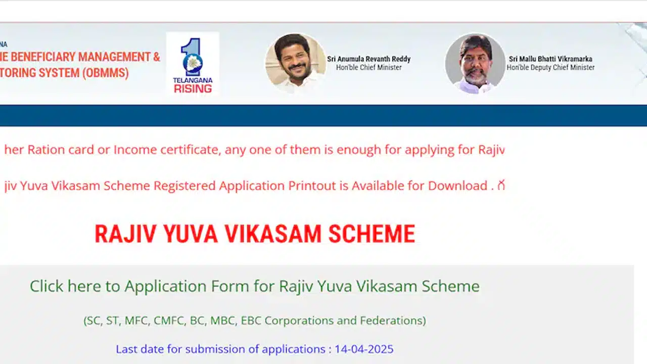 Rajiv Yuva Vikasam : రాజీవ్ యువ వికాసం కు సంబదించిన కీలక అప్డేట్..!