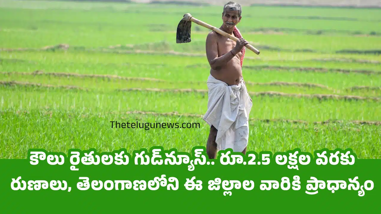 Tenant Farmers : కౌలు రైతులకు గుడ్‌న్యూస్.. రూ.2.5 లక్షల వరకు రుణాలు, తెలంగాణలోని ఈ జిల్లాల వారికి ప్రాధాన్యం