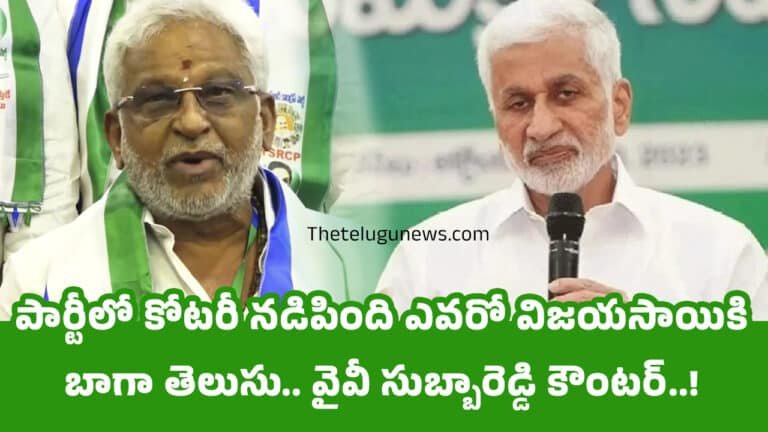YV Subbareddy : పార్టీలో కోటరీ నడిపింది ఎవరో విజయసాయికి బాగా తెలుసు.. వైవీ సుబ్బారెడ్డి కౌంటర్‌..!