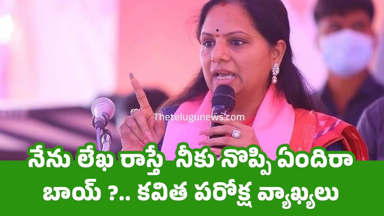 Kavitha : నేను లేఖ రాస్తే నీకు నొప్పి ఏందిరా బాయ్ ?.. కవిత పరోక్ష వ్యాఖ్యలు