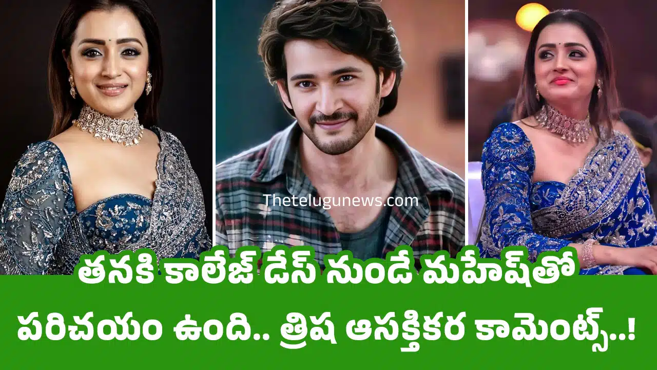 Trisha : త‌న‌కి కాలేజ్ డేస్ నుండే మ‌హేష్‌తో ప‌రిచ‌యం ఉంది.. త్రిష ఆస‌క్తిక‌ర కామెంట్స్..!