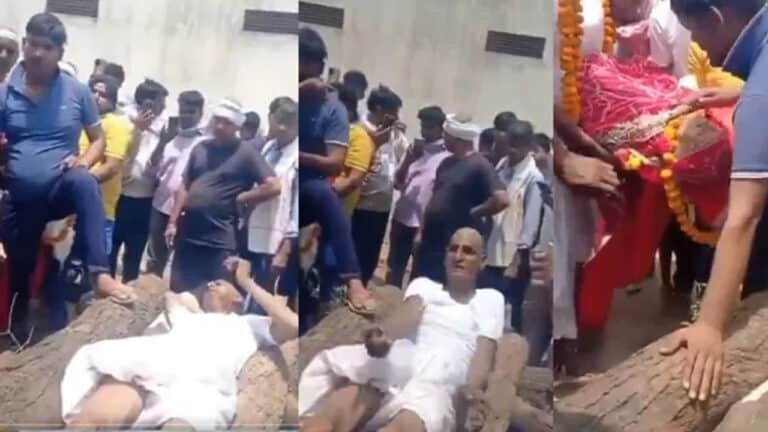 Mother Funeral : తల్లి కోసం పేర్చిన చితిపై పడుకున్న కొడుకు! ఆస్థి కోసం ఇంత దిగజారుతాడా.. video ?